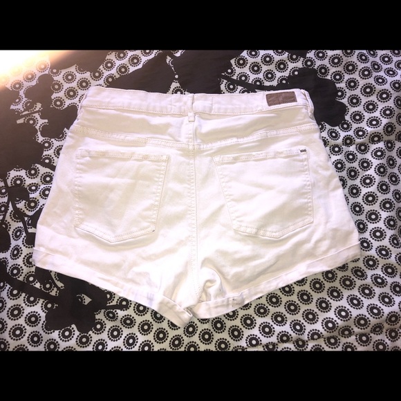 Light Cream HighWaisted Shorts - Picture 2 of 2
